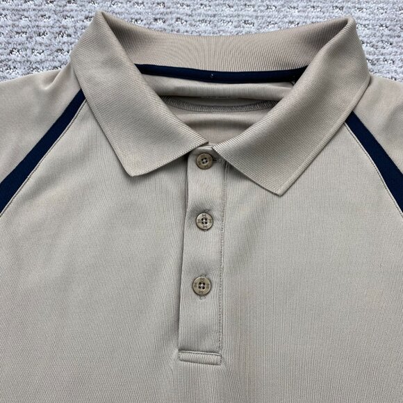 Under ARMOUR US Golf Shirt Heat Gear Men XXL Brown Black Activewear Golfer Golf - Picture 3 of 8